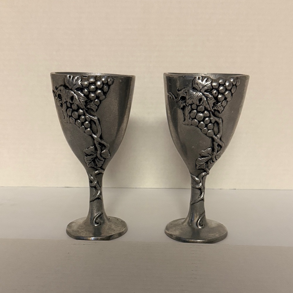 Vintage Carson Statesmetal Pewter Goblets